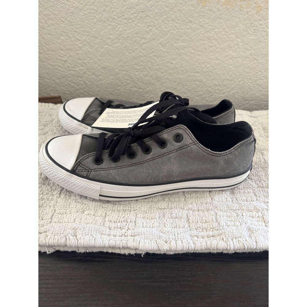 Converse All Star Low Top 9.5 Womens 7.5 Mens Gray Washed Canvas Sneakers 139759